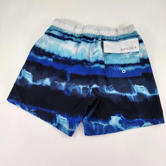 Spyder Men's Standard 7" Tie-dye Volley Swim Trunks Size Small Blue Shorts - Picture 2 of 11
